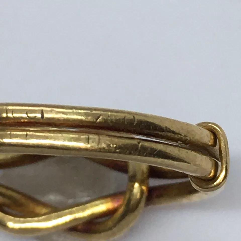 Antique Art Deco Gucci 18K Love Knot Ring 1930s 3.2 Gram Size 4.5 Fabrication For Sale 3