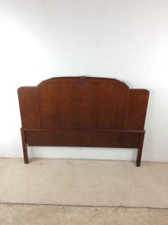 Antique Art Deco Headboard with Mahogany Finish