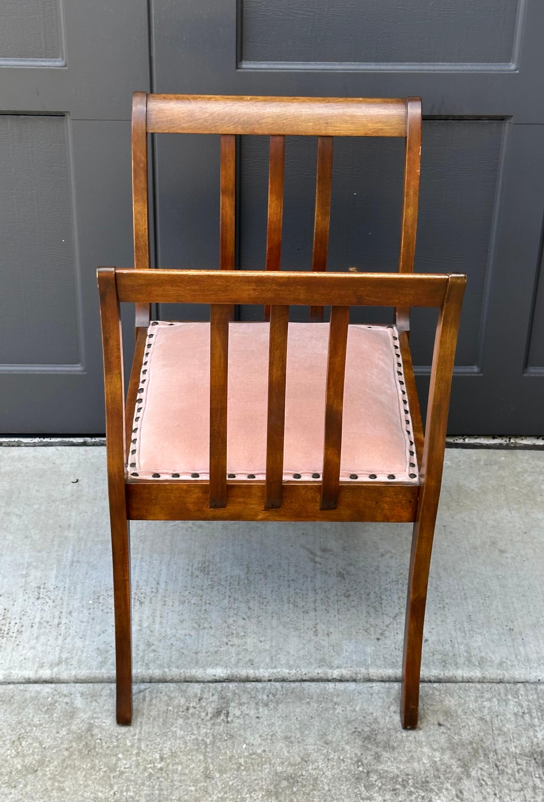 Antique Art Deco High Armed Single Seat Bench For Sale 3
