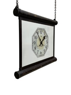 Antike antike Smiths-Uhr aus beleuchtetem Messing mit Innenseite, Art déco