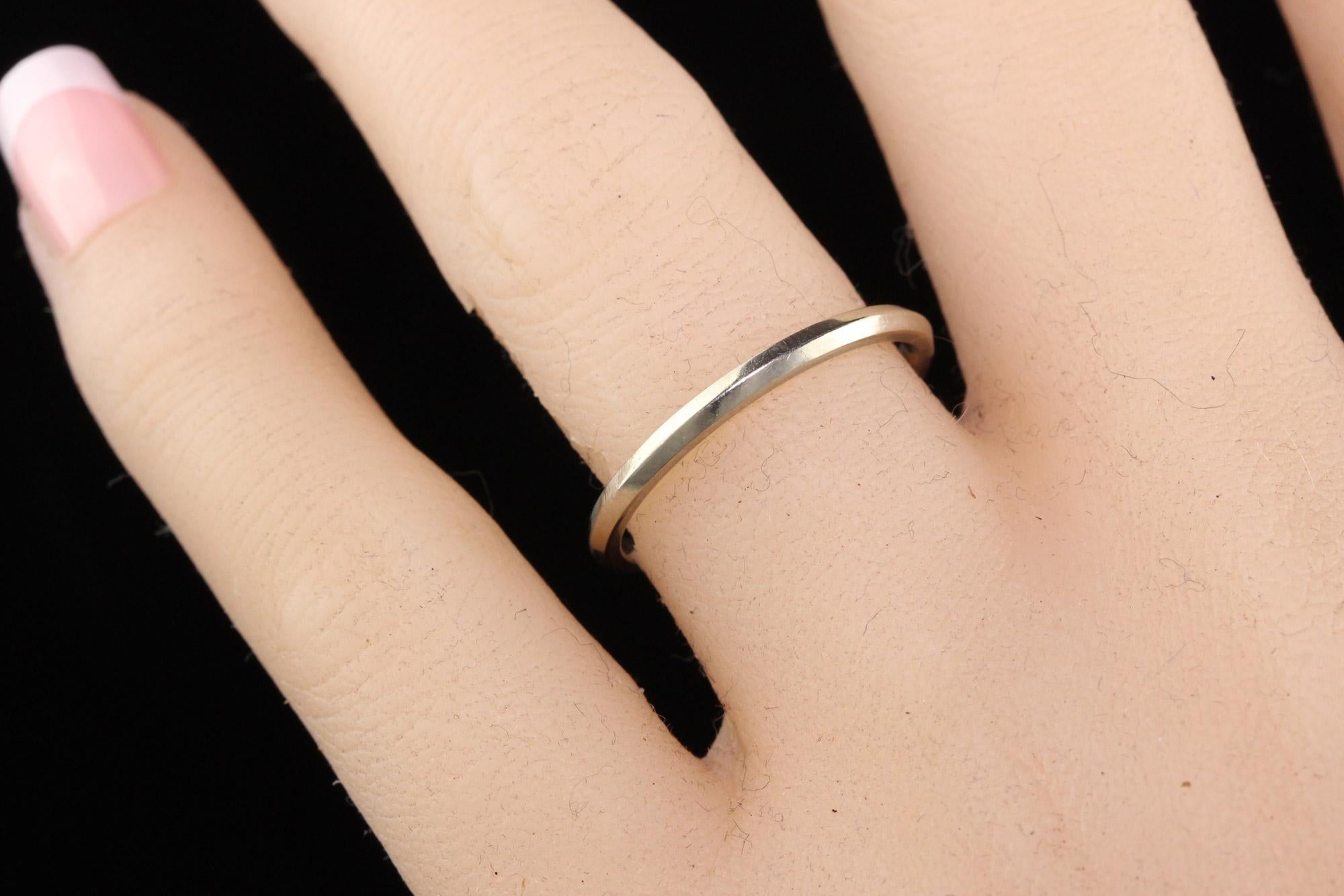 Antique Art Deco Jabel Platinum Knife Edge Classic Wedding Band 2
