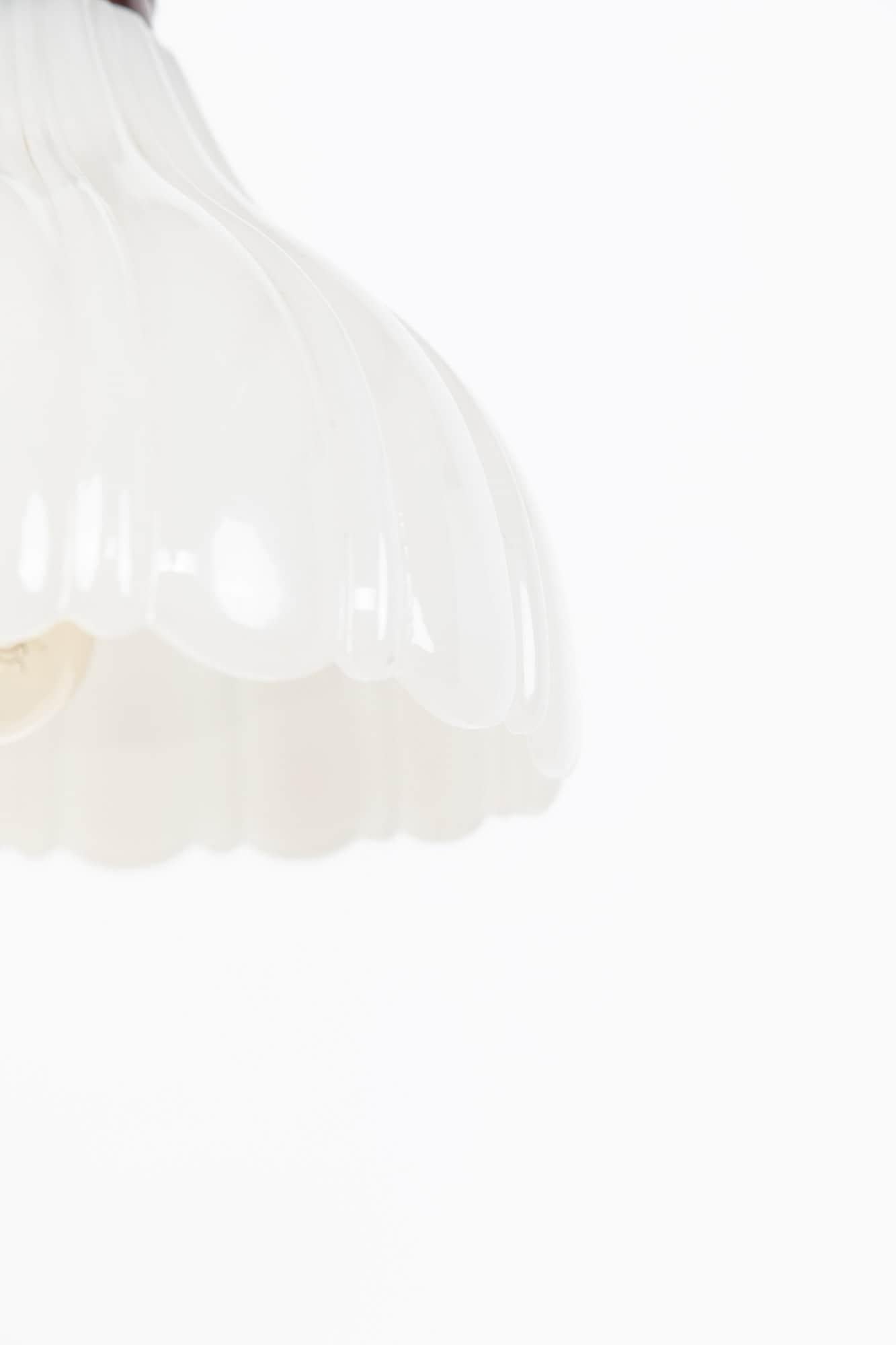 English Antique Art Deco Jefferson Moonstone Opaline Glass Light Pendant, C.1930