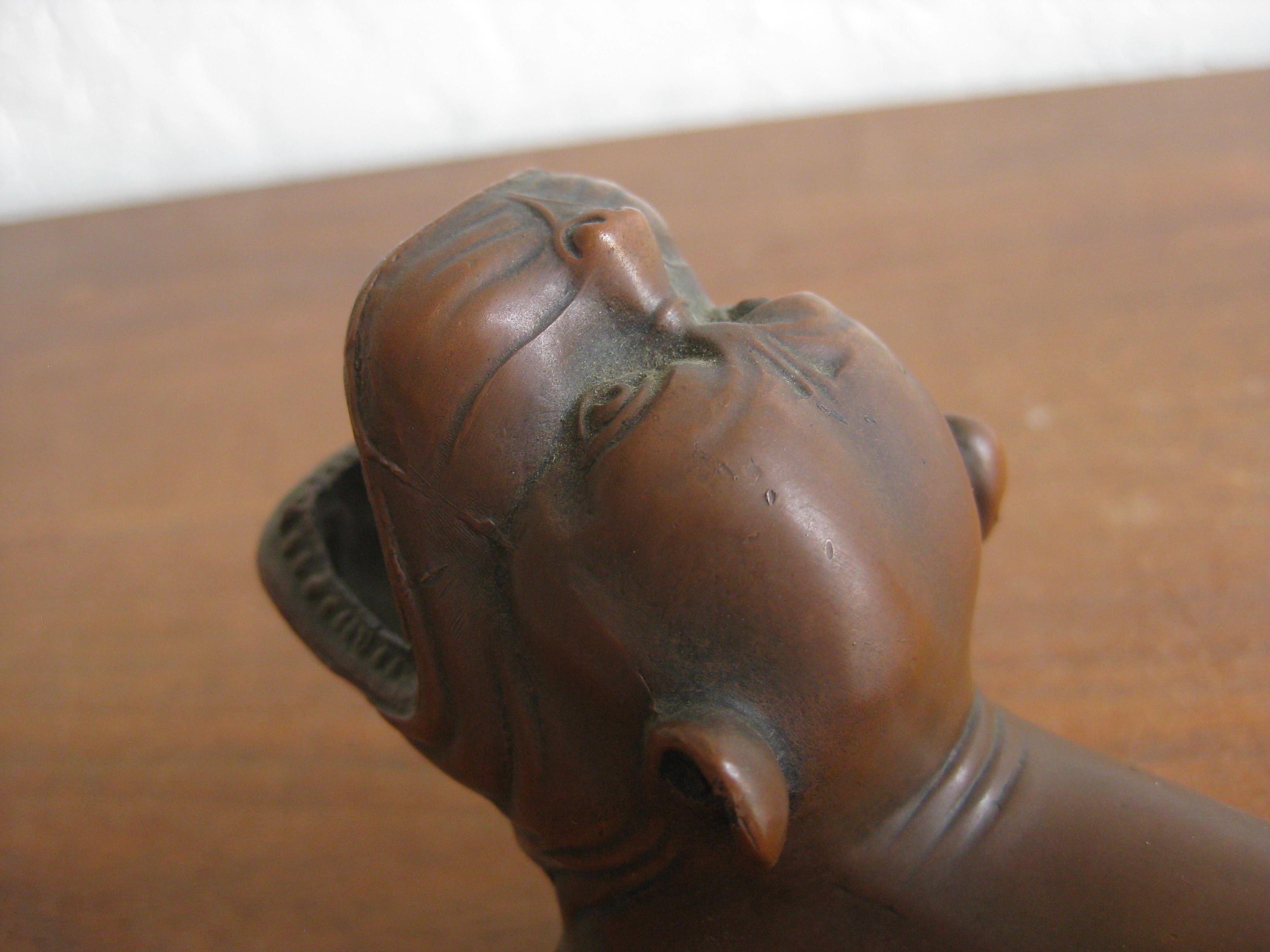 Antique Art Deco Jennings Brothers Bronze Bulldog Dog Cigar Figural Ashtray 5