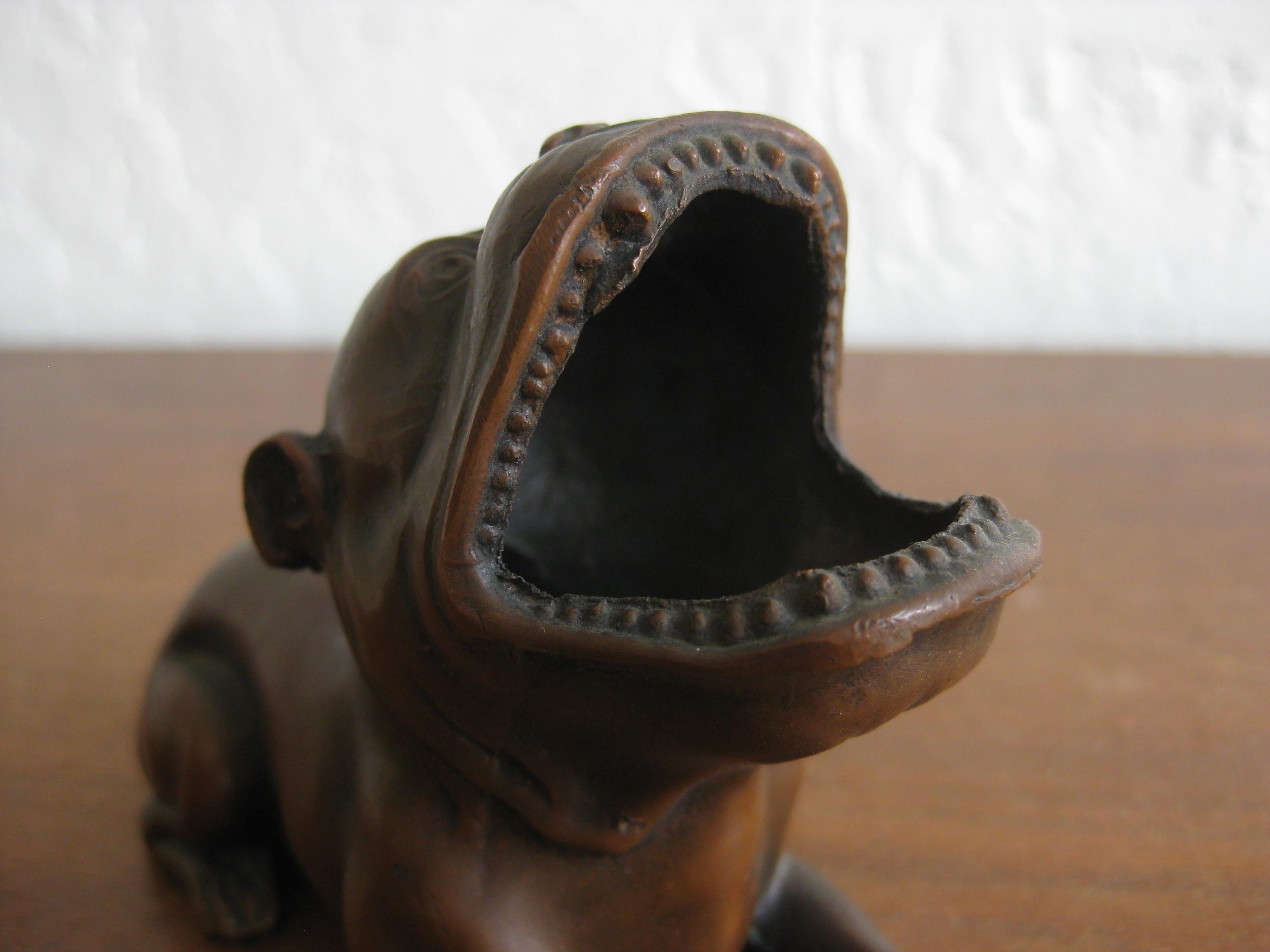 Antique Art Deco Jennings Brothers Bronze Bulldog Dog Cigar Figural Ashtray 4