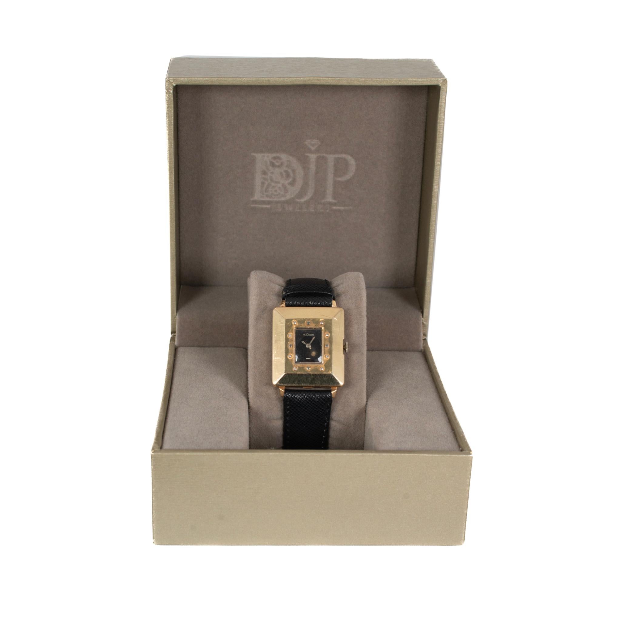 Reloj Antiguo Art Decó Le Coultre 32MM Oro Amarillo 14K Cuerda Manual en venta 6