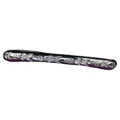Vintage Art Deco Lohengrin 18K White Gold Engraved Wedding Band