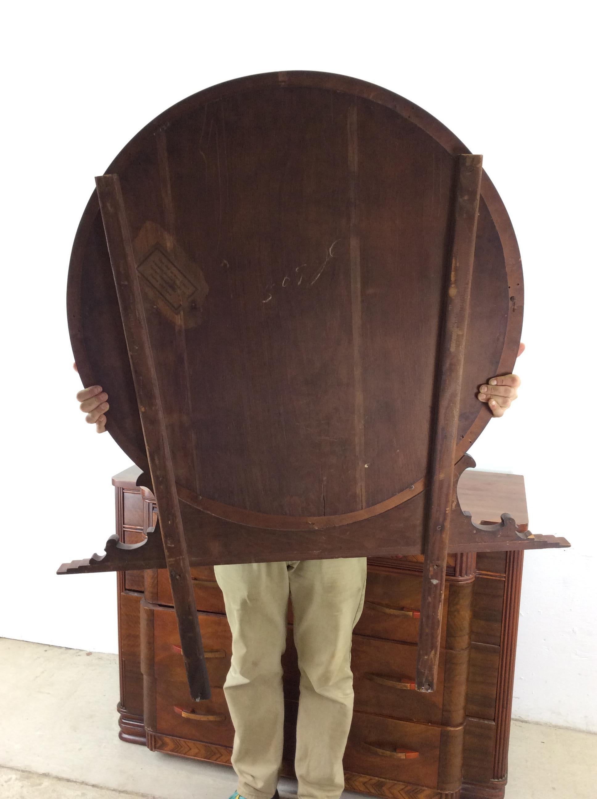 Antique Art Deco lowboy dresser with Bakelite pulls and mounted mirror For Sale 14