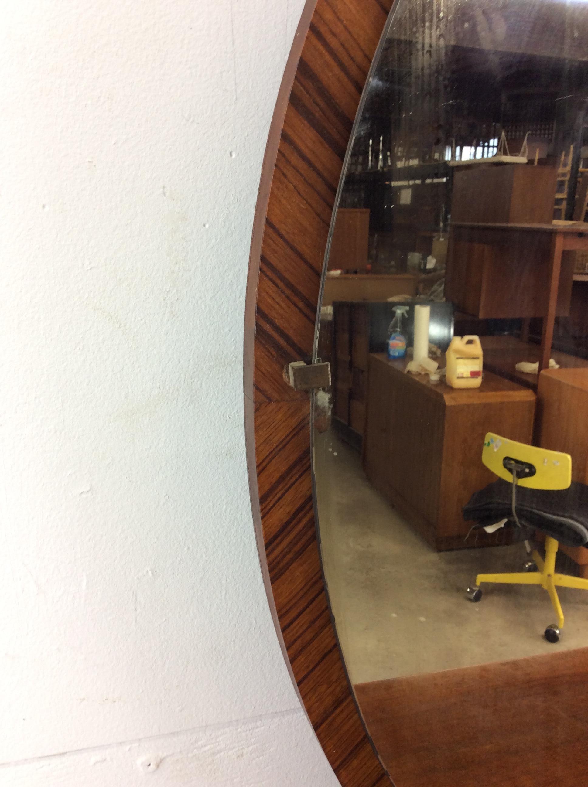Antique Art Deco lowboy dresser with Bakelite pulls and mounted mirror For Sale 3