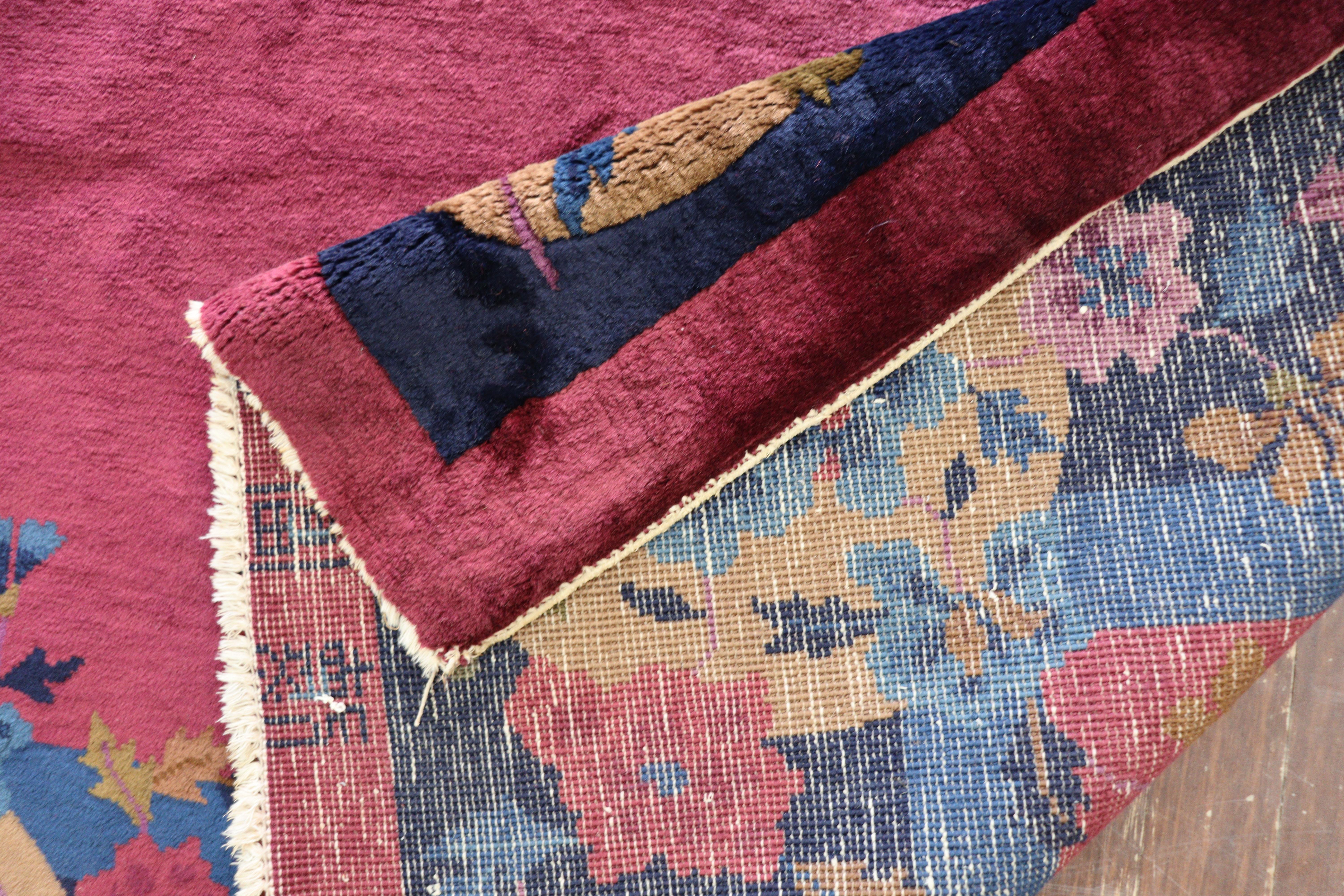 Antique Art Deco, Manderin Manchester Wool Carpet, Signed For Sale 6