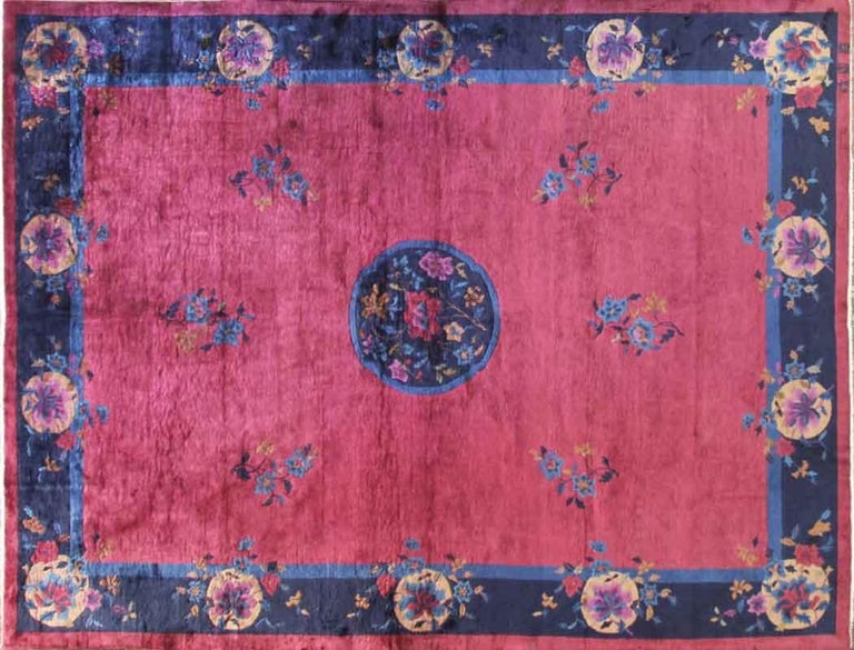 Manchester Wool Rug Antique Art Deco, Manderin Manchester Wool Carpet, Signed For Sale at ...