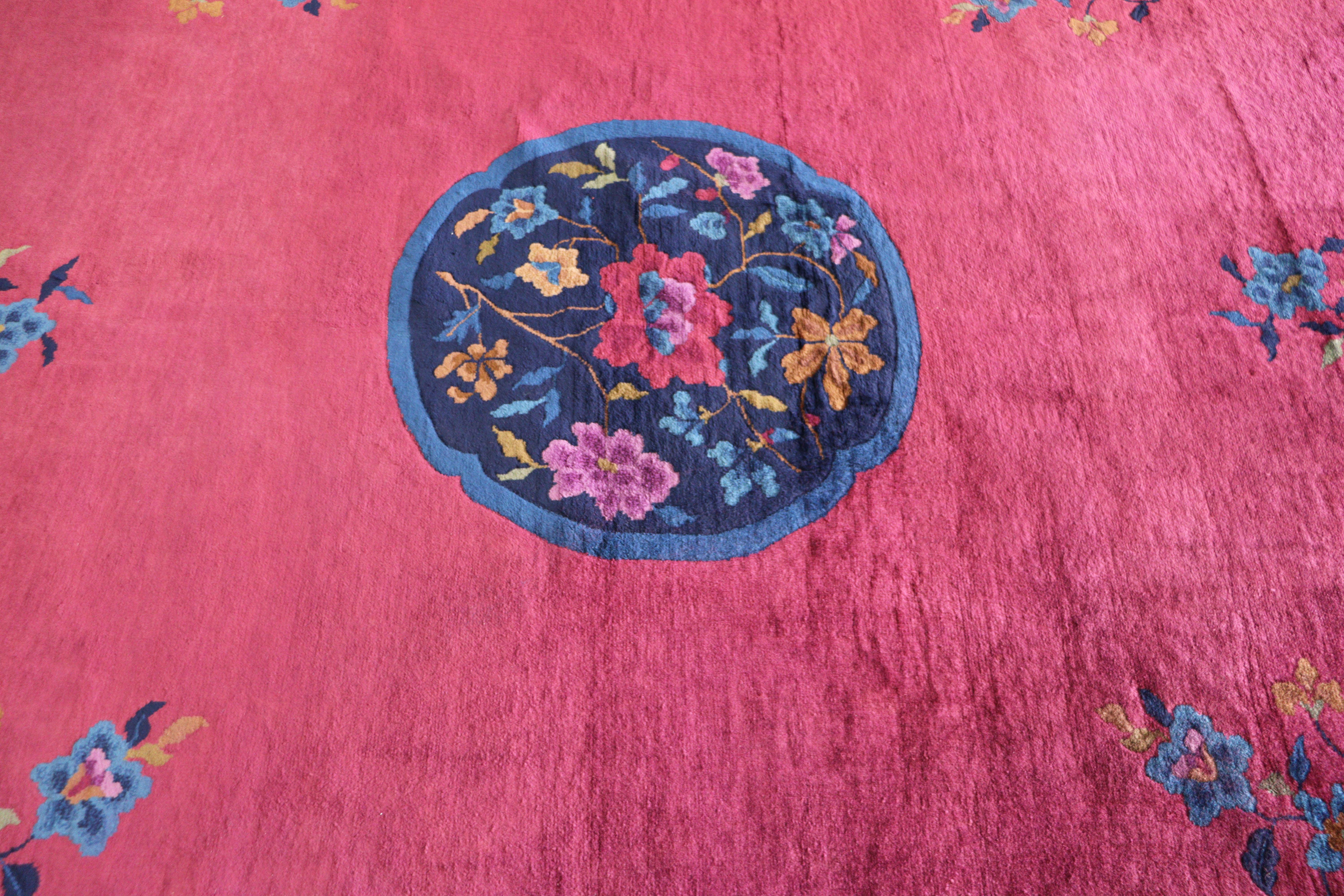 Antique Art Deco, Manderin Manchester Wool Carpet, Signed For Sale 3