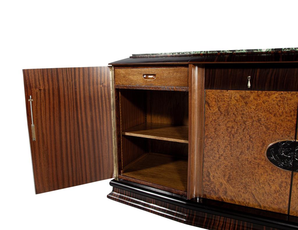 Antico mobile buffet con piano in marmo Art Deco in vendita 6