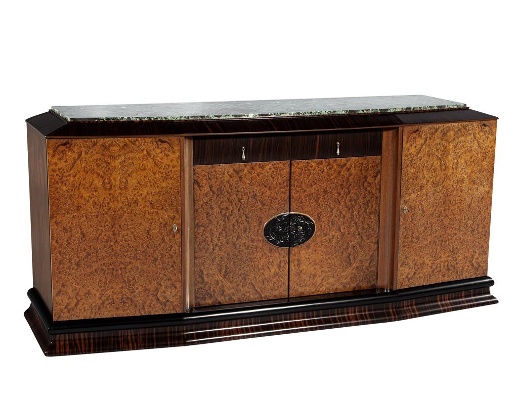 Antico mobile buffet con piano in marmo Art Deco in vendita 8