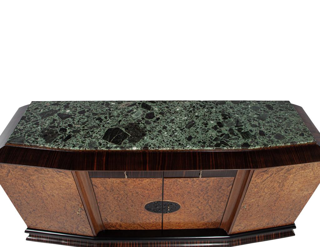 Art Déco Antico mobile buffet con piano in marmo Art Deco in vendita