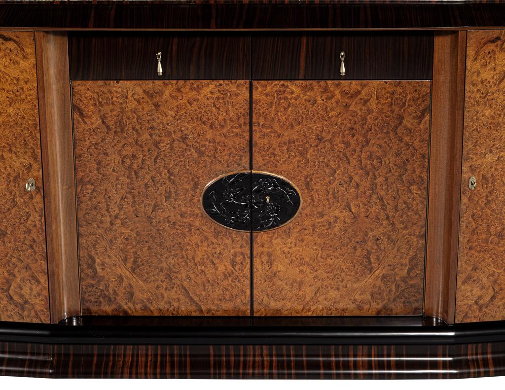 Antico mobile buffet con piano in marmo Art Deco in vendita 2