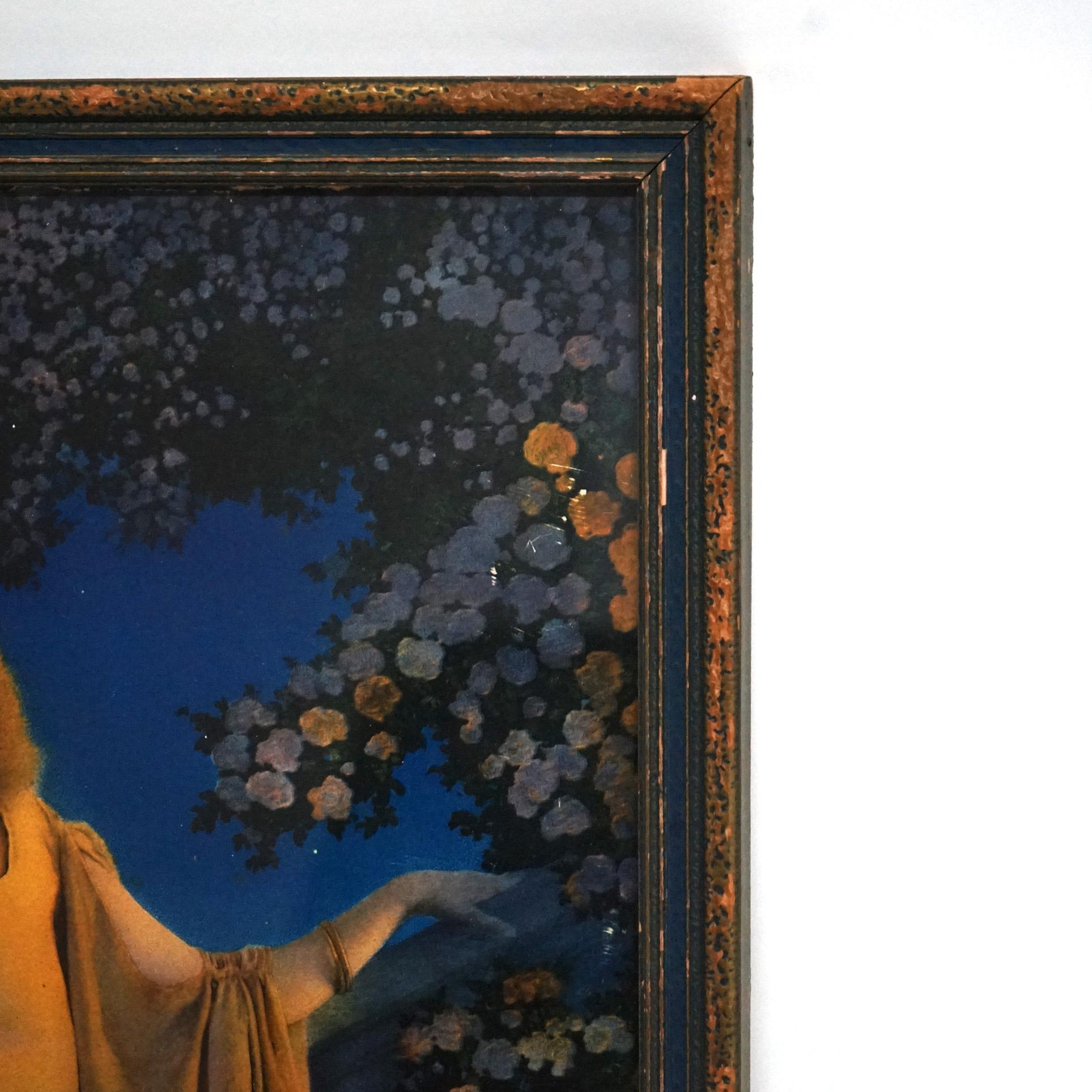 Antique Art Deco Maxfield Parrish Edison Mazda Calendar Top Print “Enchantment” 2