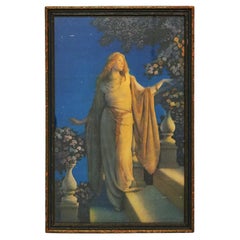 Antique Art Deco Maxfield Parrish Edison Mazda Calendar Top Print “Enchantment”