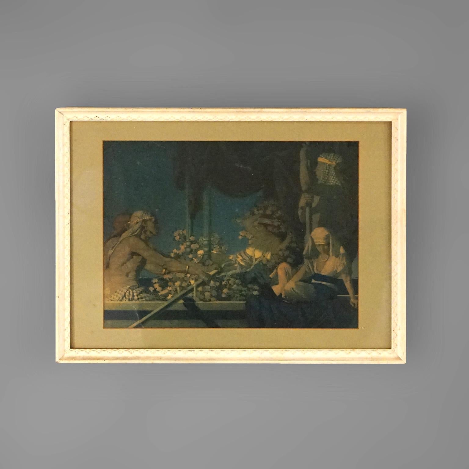 Impression Art Déco Maxfield Parrish de Cléopâtre, encadrée, C1920

Mesures - 16.25 x 21.25