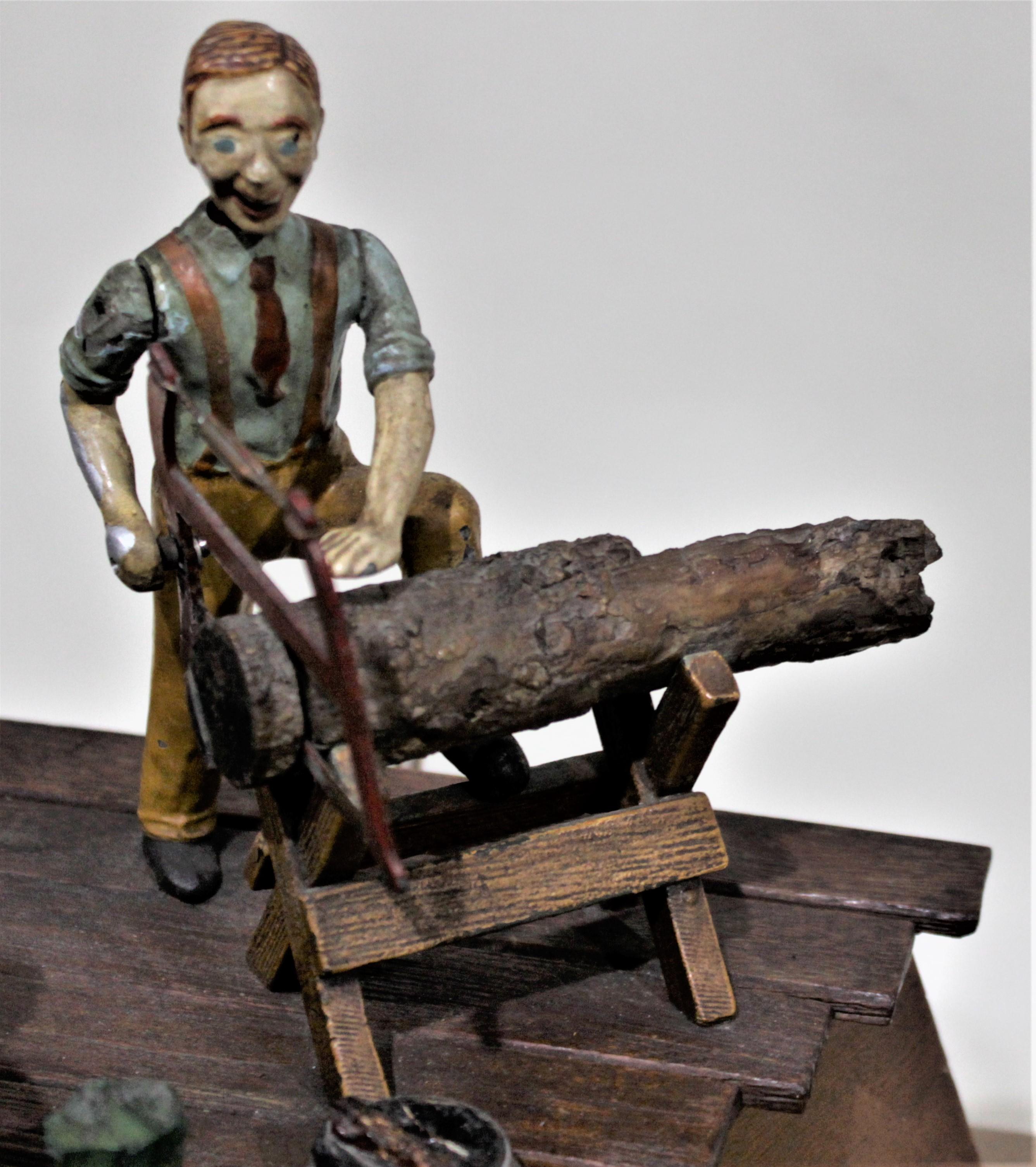 Metal Antique Art Deco Mechanical Jewelry Store Display Automaton