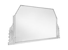 Antique Art Deco mirror in chromed metal, circa 1930
