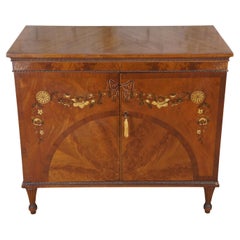 Used Art Deco Neoclassical Satinwood Buffet Cabinet Sideboard Console 40"