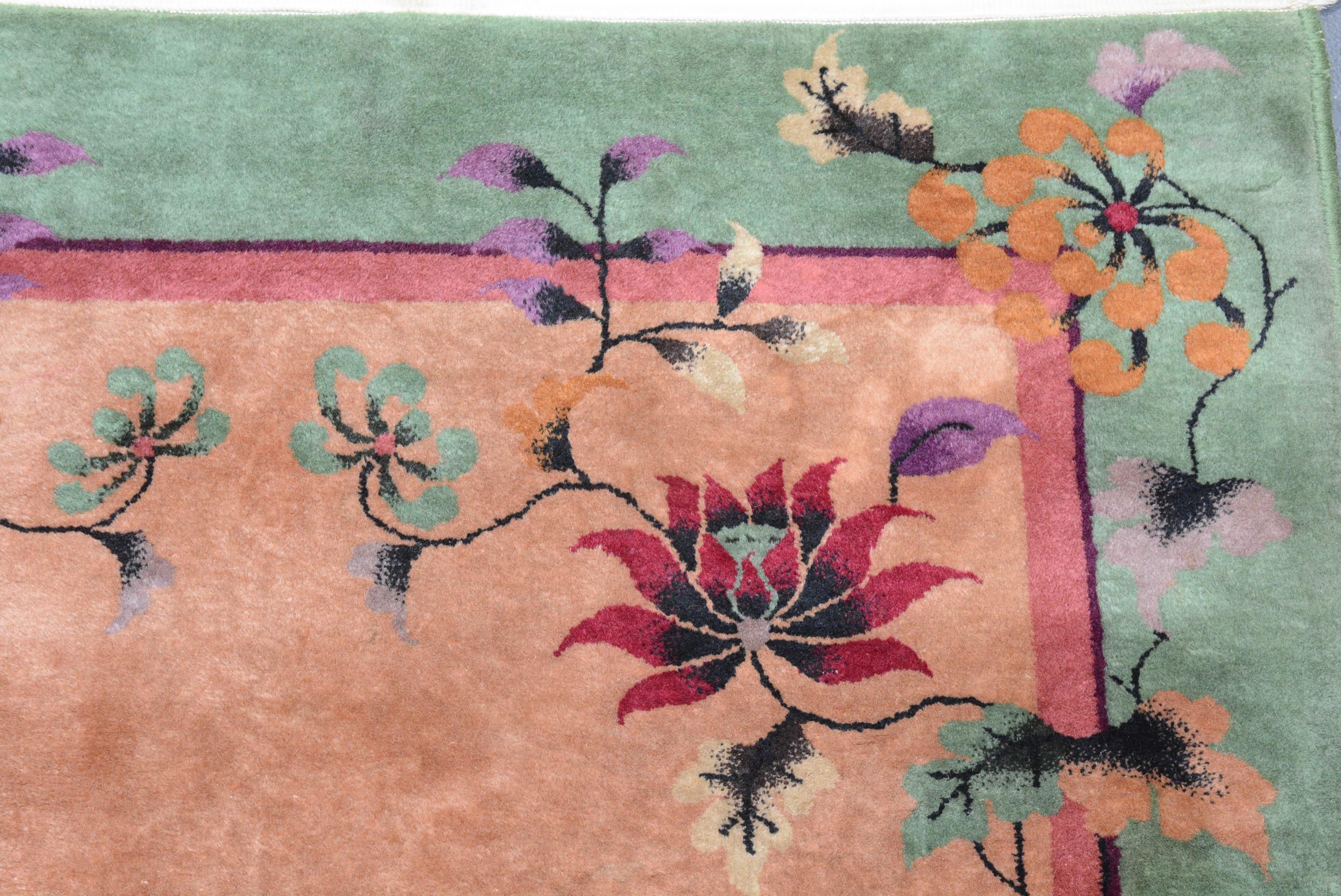 Antiker Art Deco Nichols Chinese Rug (Art déco) im Angebot