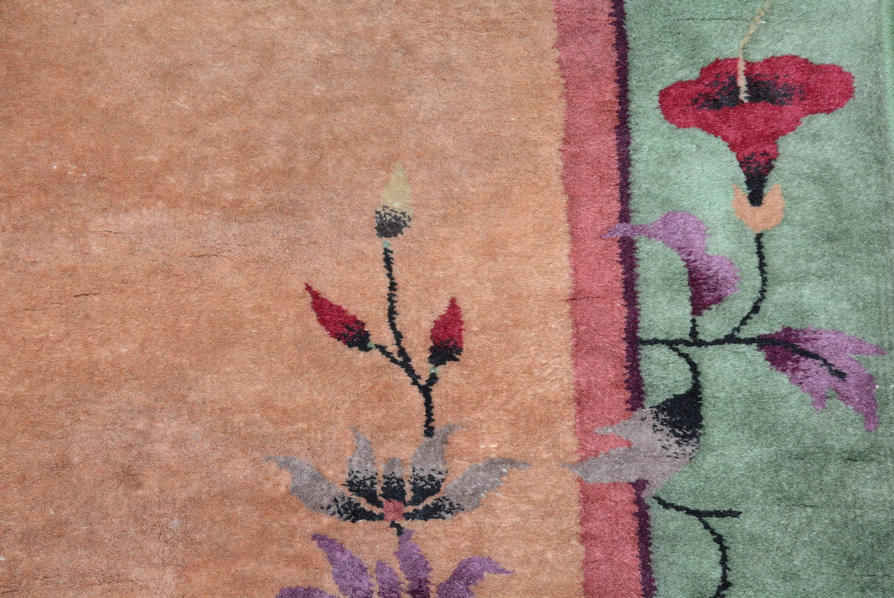 Antiker Art Deco Nichols Chinese Rug (Chinesisch) im Angebot