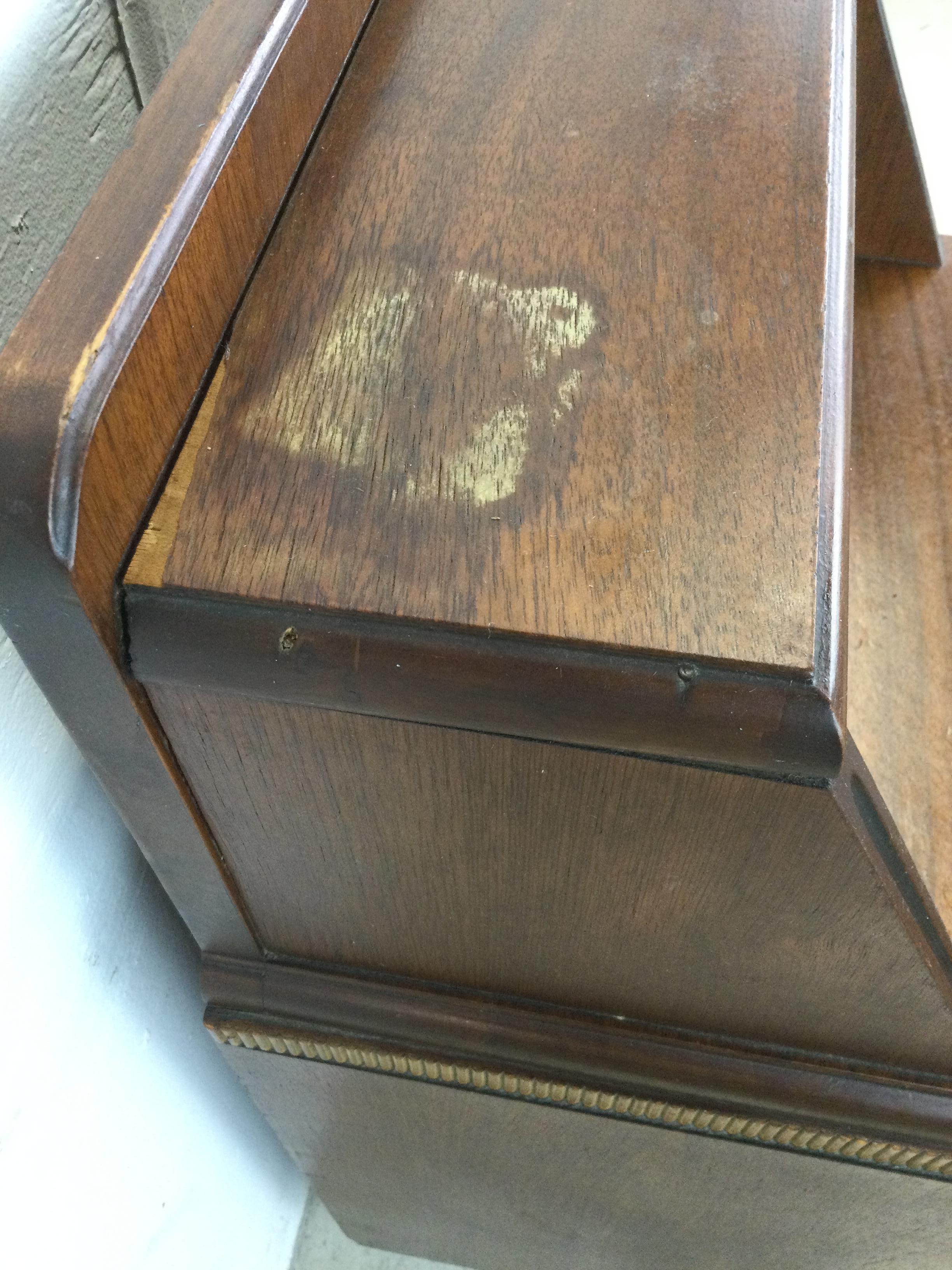 Mid-20th Century Antique Art Deco Nightstand with Storage Cabinet For Sale