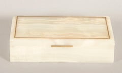 Antique Art Deco Onyx Cigarette Card Box Casket by Dunhill, 1920s