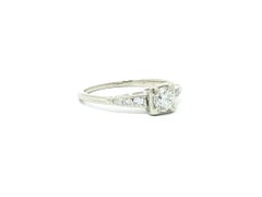Antique Art Deco Orange Blossom 14k White Gold .38ctw Diamond Engagement Ring