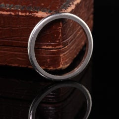 Antique Art Deco Orange Blossom Platinum Engraved Wedding Band