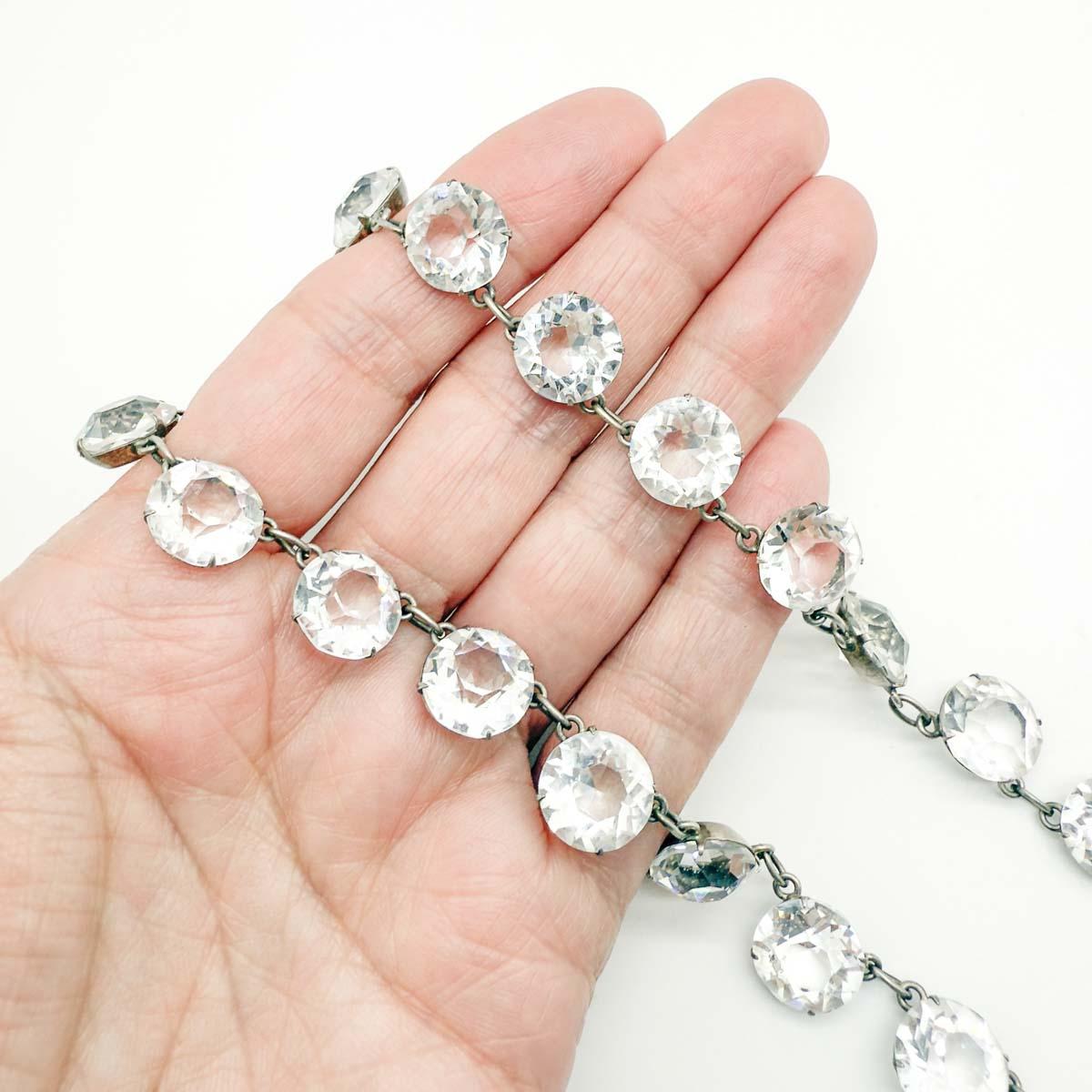 Collana antica Art Deco Paste Riviere anni '20 in vendita 1