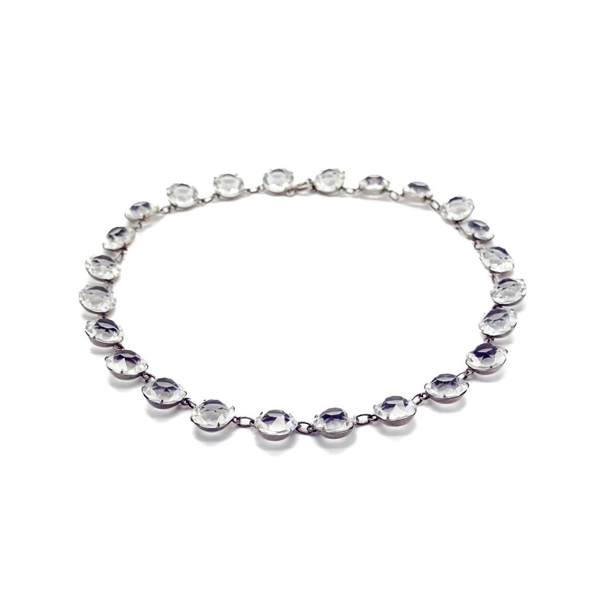 Collana antica Art Deco Paste Riviere anni '20 in vendita 2