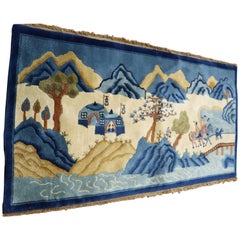 Antique Art Deco/Peking Rug, Scene Design