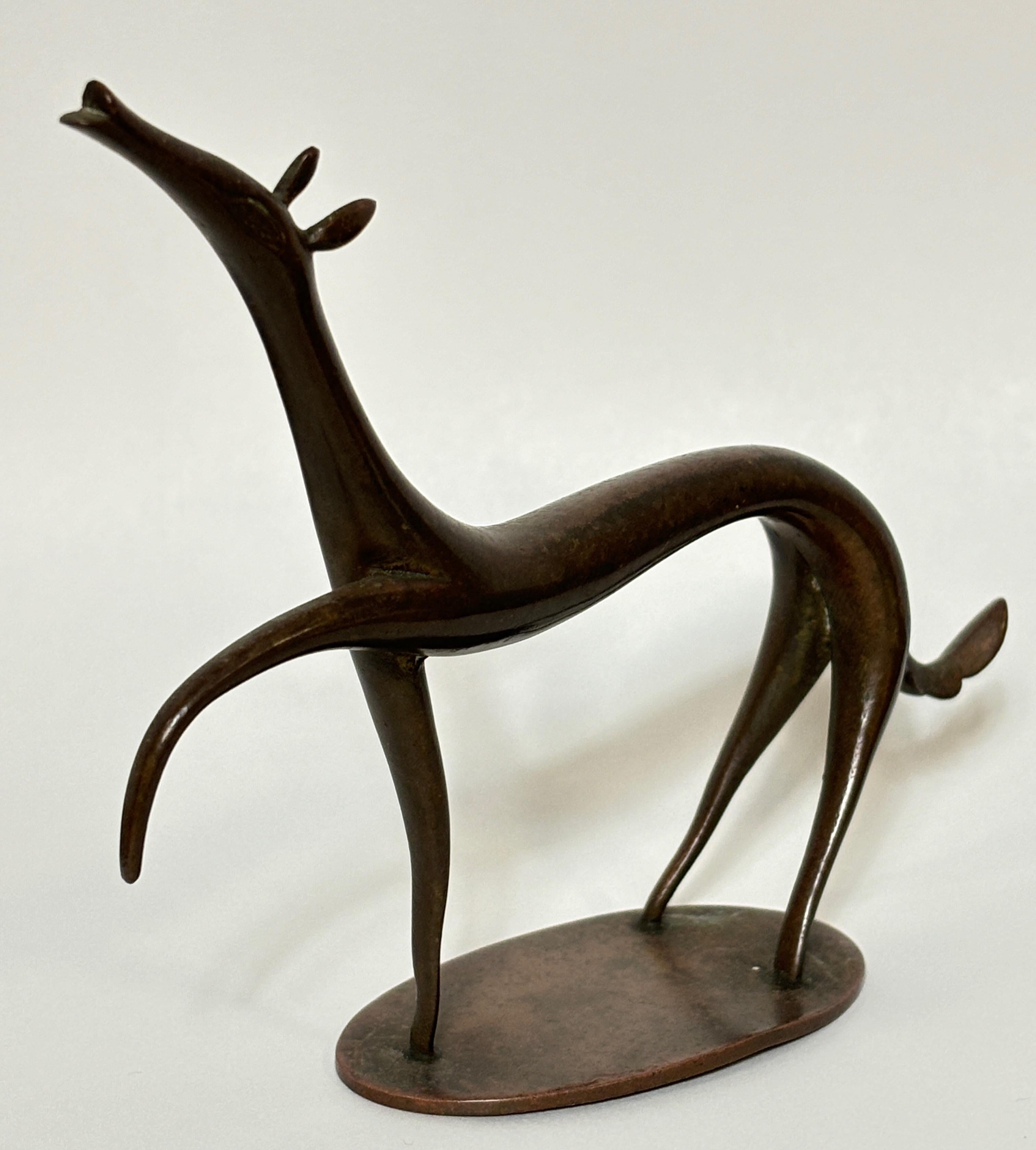 Ancien chien autrichien Hagenauer en bronze de la période Art déco Bon état - En vente à San Francisco, CA