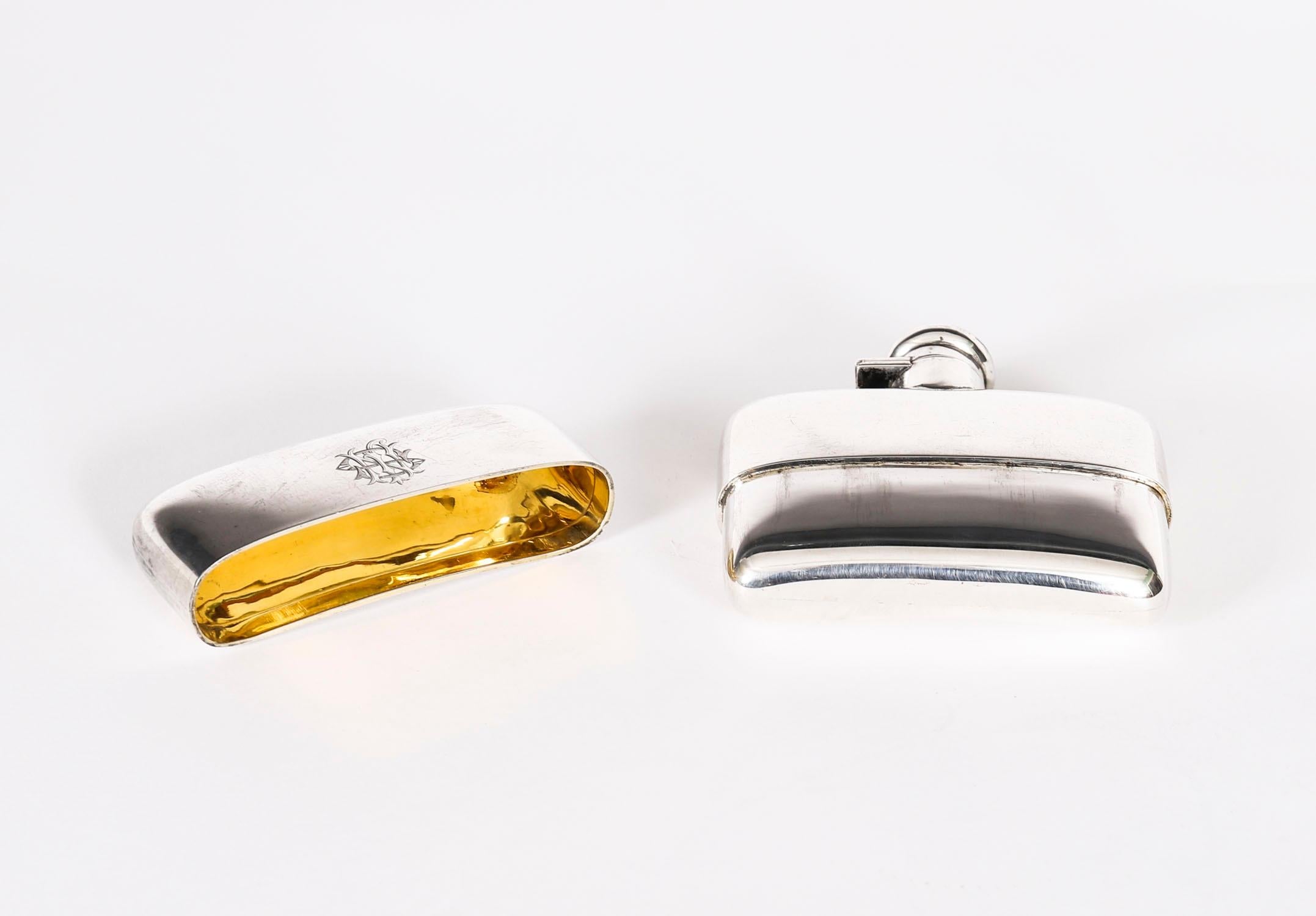 Antica fiaschetta in argento sterling del periodo Art Deco J Dixson & Sons datata 1931 in vendita 2