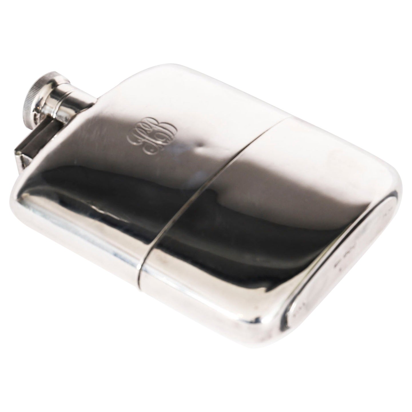 Antique Art Deco Period Sterling Silver Hip Flask J Dixson & Sons Dated 1931