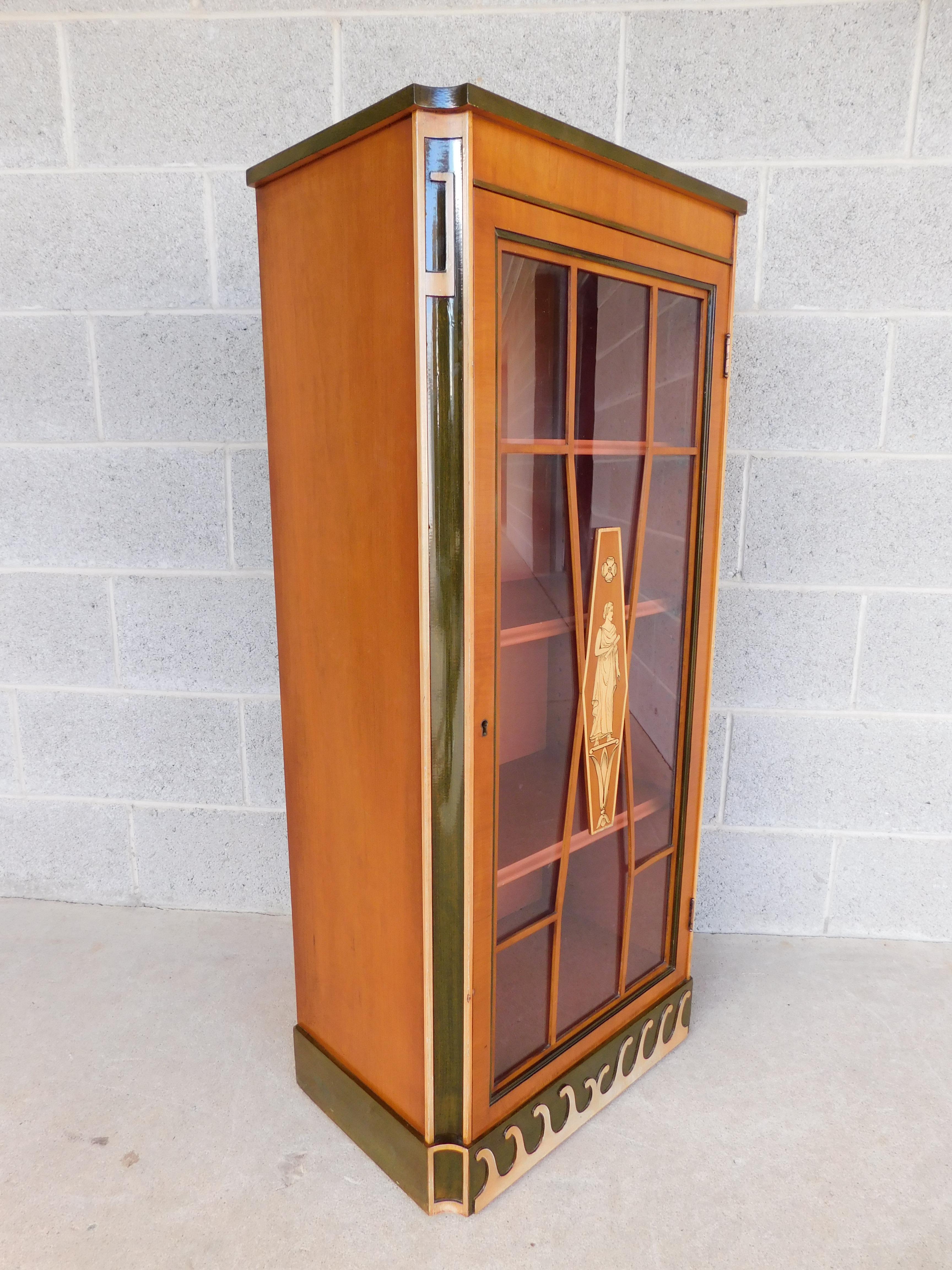 Antique Art Deco Petite Single Door Bookcase 5