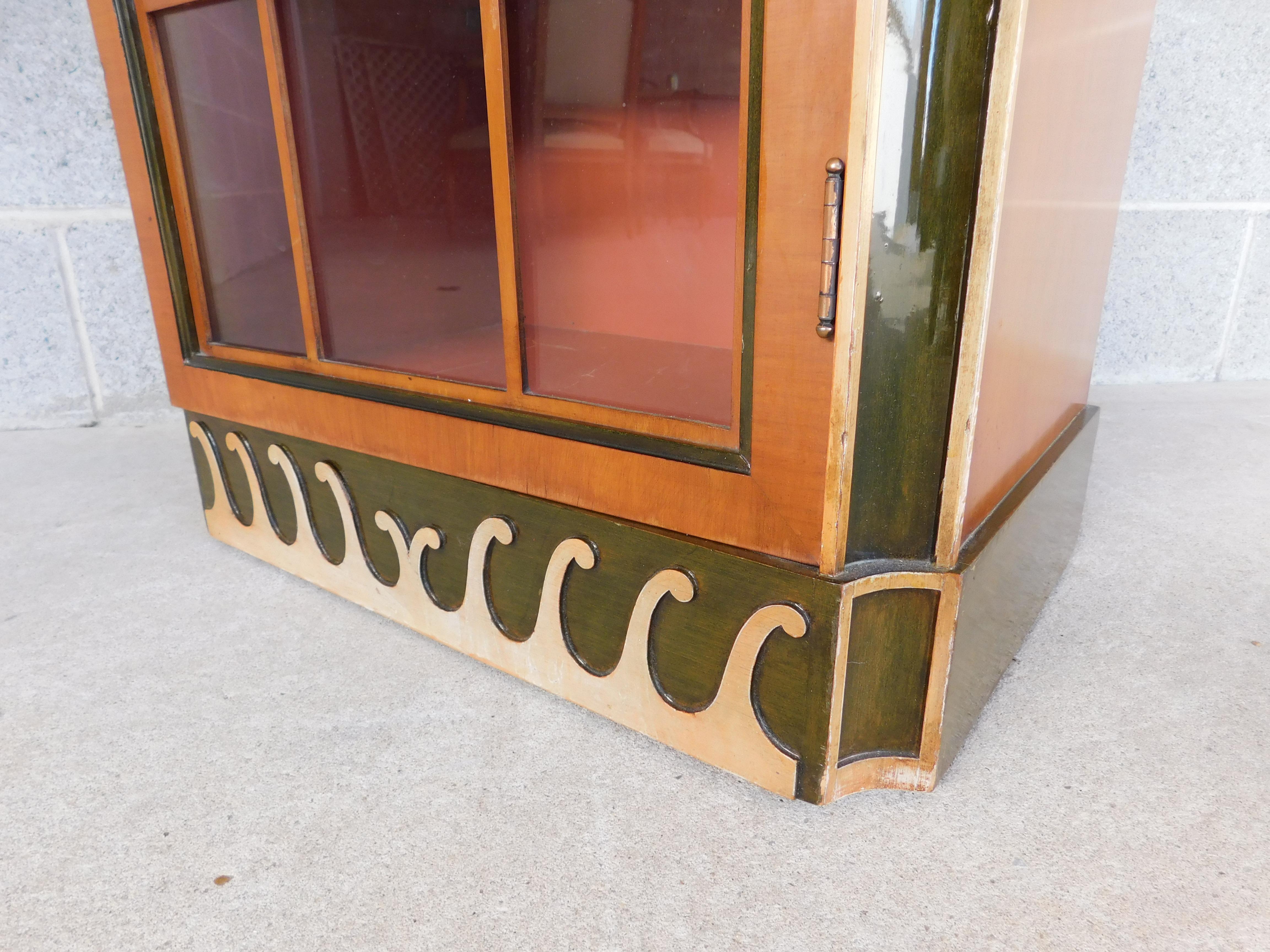 Antique Art Deco Petite Single Door Bookcase 2
