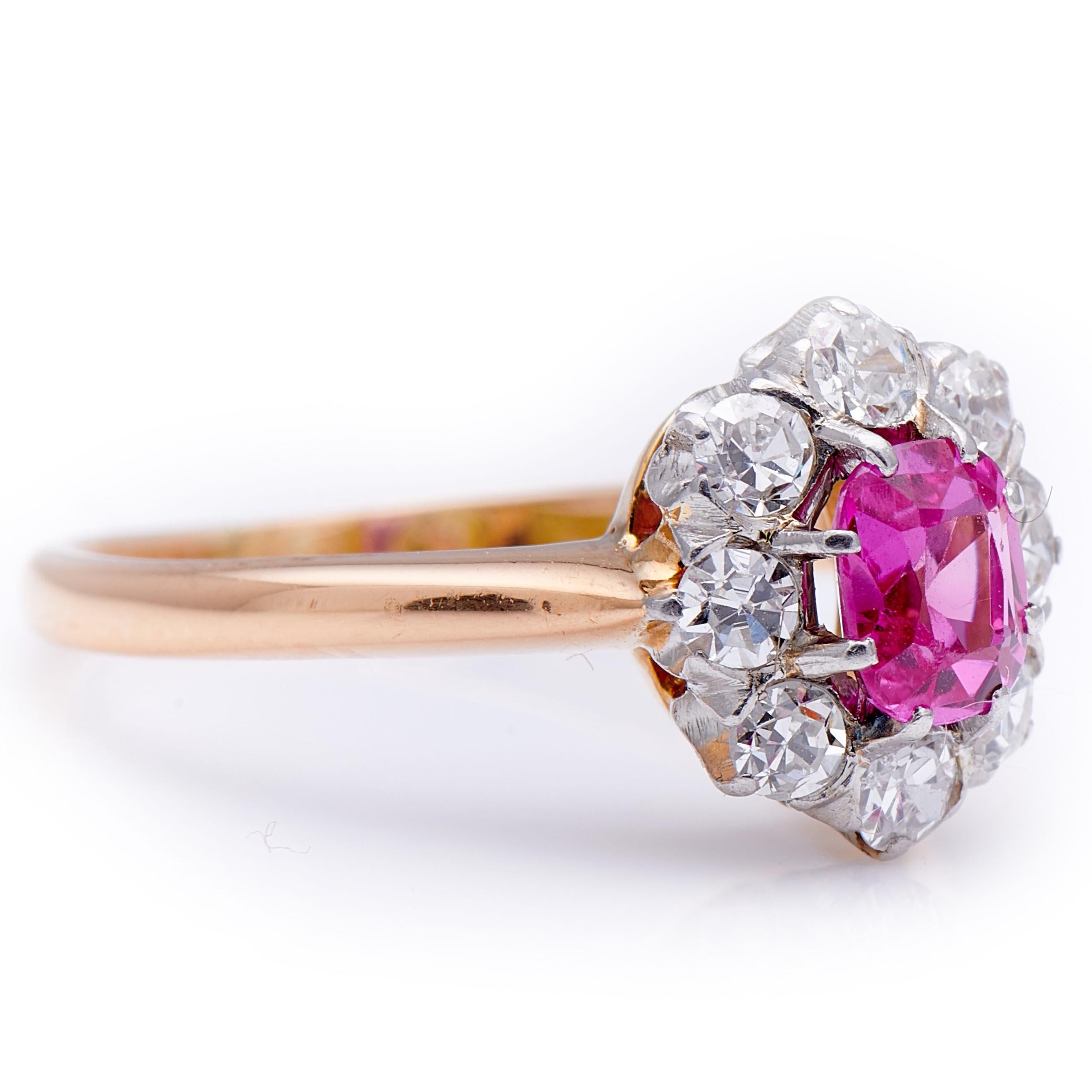 antique pink sapphire engagement rings