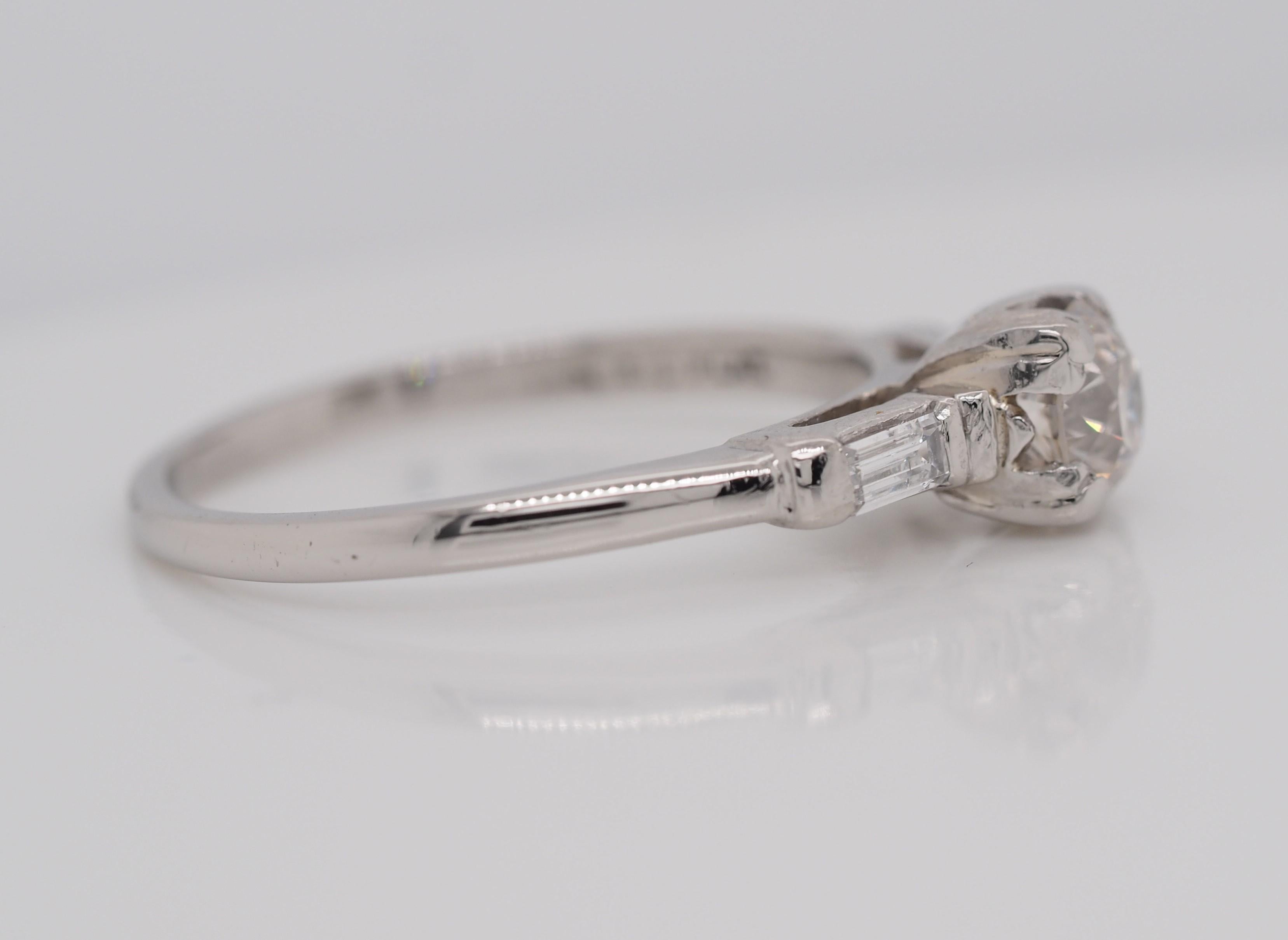 0.5 carat diamond ring platinum