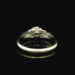 Antiker Art Deco Platin 0,62ctw Alter Diamant Alles Original Petite Ring