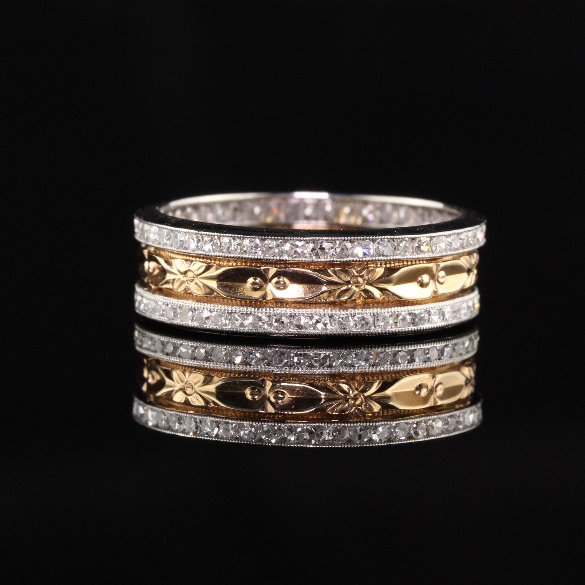 art deco wedding band