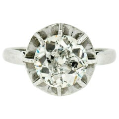Antique Art Deco Platinum 2.05 Carat GIA Old European Cut Diamond Ring
