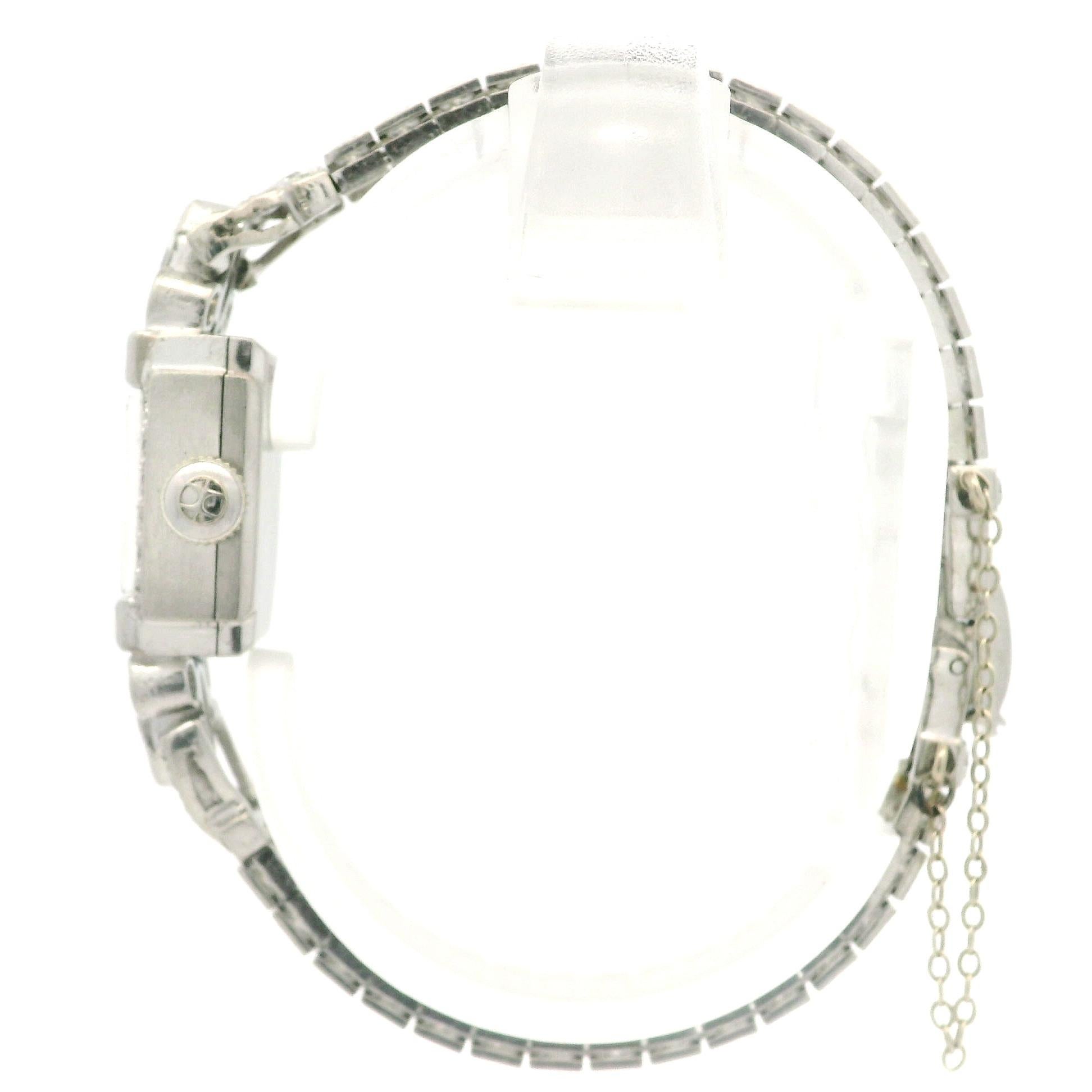 Antiguo Art Decó Platino 3.72ctw Antiguo Diamante Fantasía Reloj Pulsera en Bueno estado para la venta en Montclair, NJ