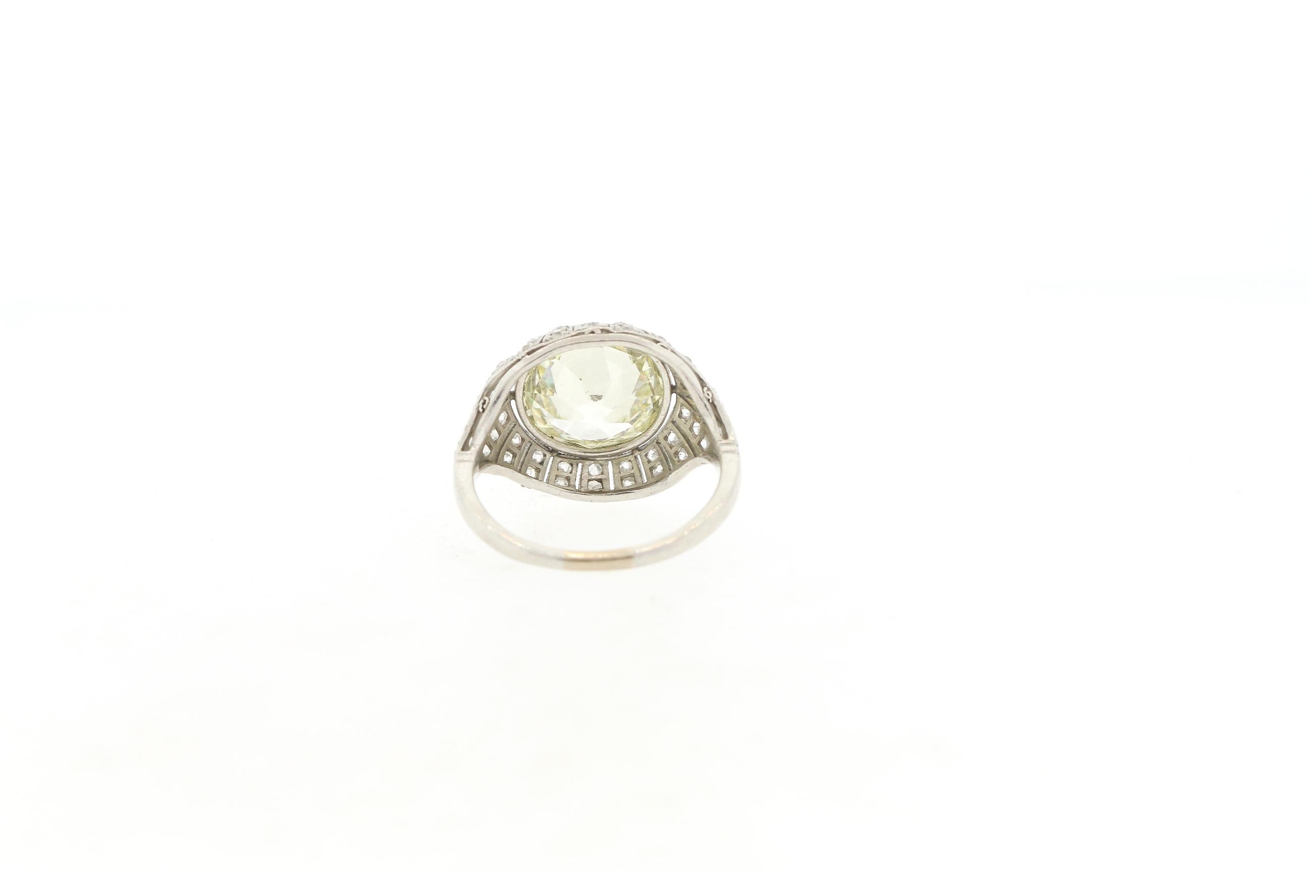 4 carat vintage engagement ring
