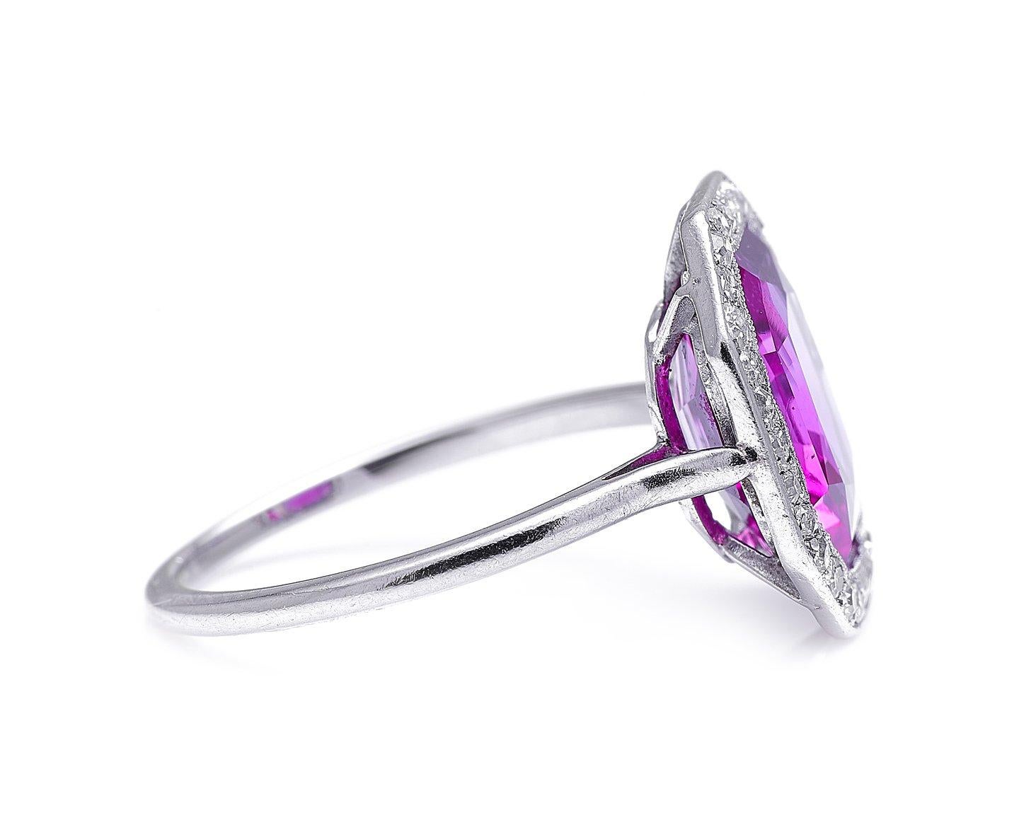 4 carat pink sapphire ring