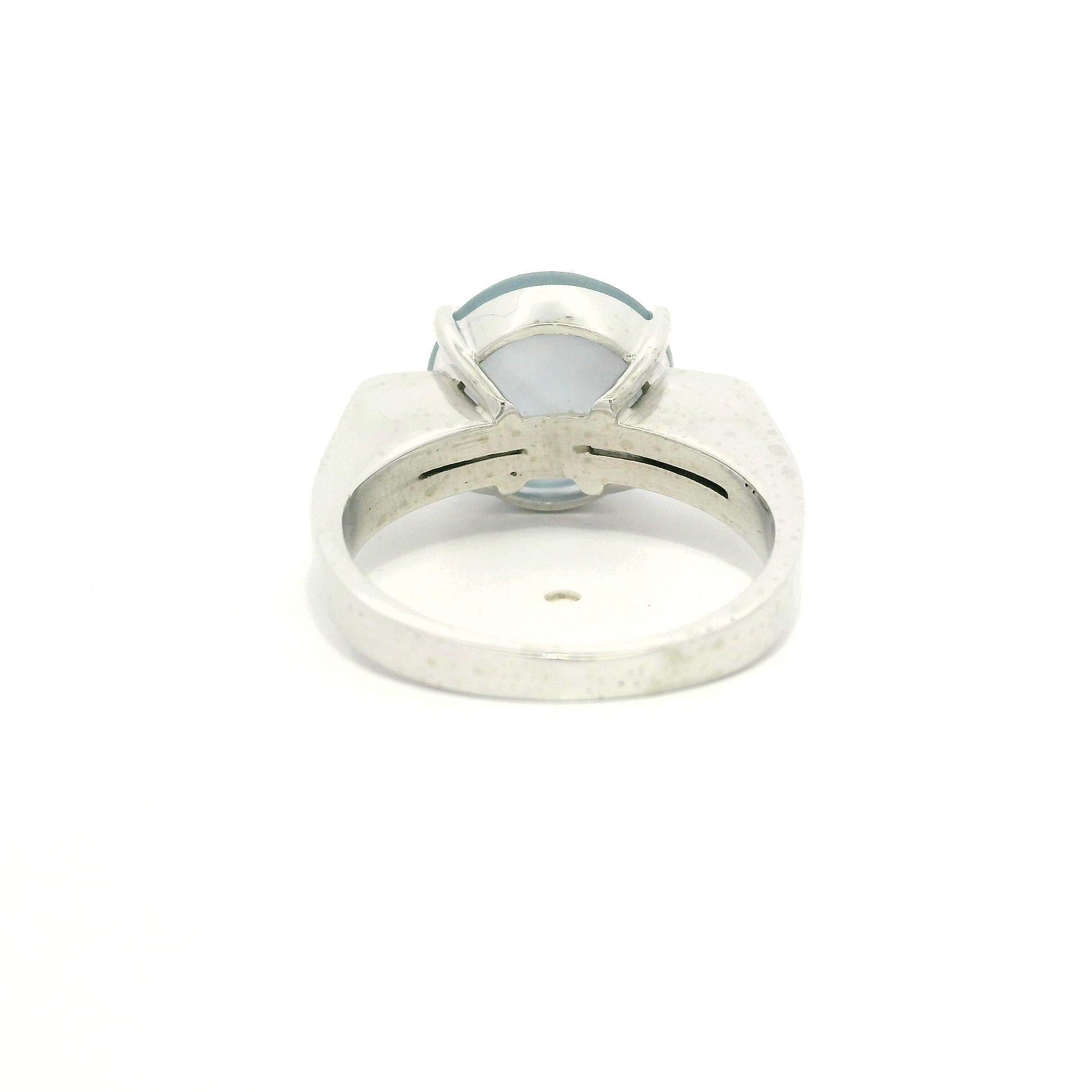 Bague ancienne en platine 8.50ctw Star Sapphire Old European Diamond Sides Pour femmes en vente