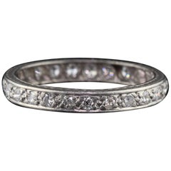Antique Art Deco Platinum and Diamond Eternity Band