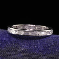 Antique Art Deco Platinum Baguette Diamond Eternity Band